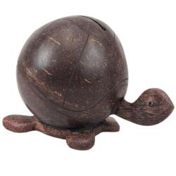 Tirelire Tortue en noix de coco Tirelire Tortue en noix de coco