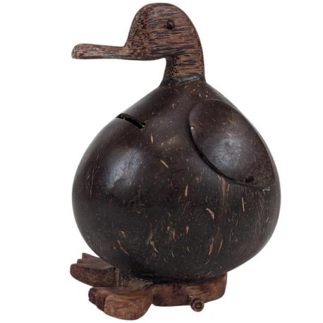 Tirelire Canard en noix de coco Tirelire Canard en noix de coco