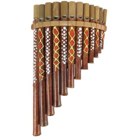 Flûte de Pan en bambou - 12 tubes