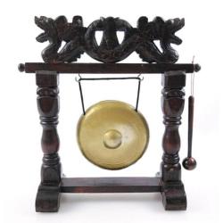 Gong de table chinois décor dragon. Fabrication artisanale.
