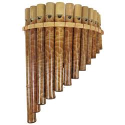 Flûte de Pan en bambou composée de 12 flûtes à bec