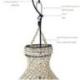 Grand lustre chandelier blanc en véritables coquillages cauris 100cm