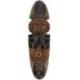 Masque fumeur de pipe en bois sculpté et peint à la main 50cm