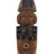 Masque fumeur de pipe en bois sculpté et peint à la main 50cm