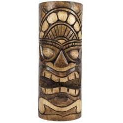 Totem Tiki 25cm, statuette maori en bois exotique