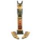 Totem indien multicolore 50cm en bois massif avec figurine aigle