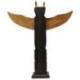 Totem Indien à poser 30cm en bois sculpté et peint à la main