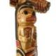 Grand Totem Indien 120cm en Bois Massif - Aigle et Personnages