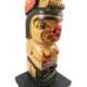 Grand Totem Indien 120cm en Bois Massif - Aigle et Personnages