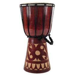 Djembé gravé Motifs ethniques 30cm