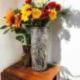 Porte-parapluie ou vase en bois 50cm décor Palmier