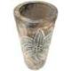 Porte-parapluie ou vase en bois 50cm décor Palmier