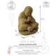 Statue de Moine Bouddhiste en Pierre 25cm | Import Asie