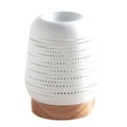 Diffuseur à Chaleur Douce en Céramique Blanche & Bois | Calorya 16