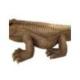 Sculpture Crocodile XL en bois de suar 95cm | Pièce Unique