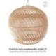 Suspension boule style Scandinave "Smilla" en rotin ⌀35cm