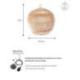Suspension boule style Scandinave "Smilla" en rotin ⌀35cm