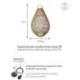 Suspension Scandinave "Svea" en rotin 45x30cm