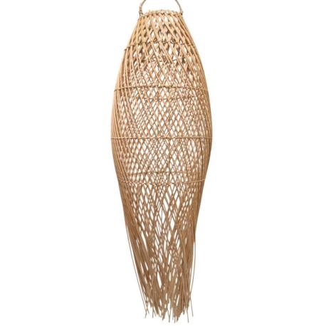 Suspension Boho Chic "Shana" en rotin 25x80cm