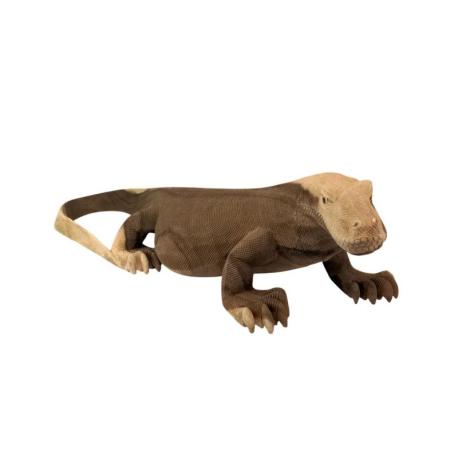 Sculpture Varan XL en bois de suar 100cm | Pièce Unique