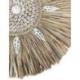 Décoration Murale Bohème en Raphia & Coquillages ⌀30cm