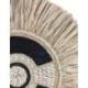 Décoration Murale en Raphia, Perles noires & Coquillages ⌀40cm