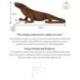 Statue Dragon de Komodo XL en bois de suar 100cm | Pièce Unique