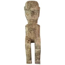 Statue Tribale d'un Villageois assis 42cm | Arts Premiers du Timor
