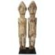 Statuette Tribale d'un Couple en Bois Pétrifié 28cm | Arts Premiers du Timor