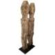 Statuette Tribale d'un Couple en Bois Pétrifié 28cm | Arts Premiers du Timor
