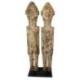 Statuette Tribale d'un Couple en Bois Pétrifié 28cm | Arts Premiers du Timor