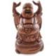 Statue Bouddha Rieur 30cm en bois sculpté | Porte-Bonheur Chinois