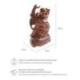 Statue Bouddha chinois rieur 30cm en bois sculpté