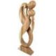 Statue Abstraite "Couple Enlacé à l'Infini" 50cm en bois | Cadeau d'Amour