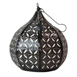 Lanterne Marocaine | Lustre en Fer Forgé et Tissu ⌀30cm