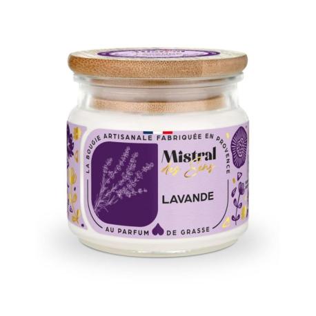Bougie Parfumée Artisanale "Lavande" 40 heures 150ml | Mistral des Sens