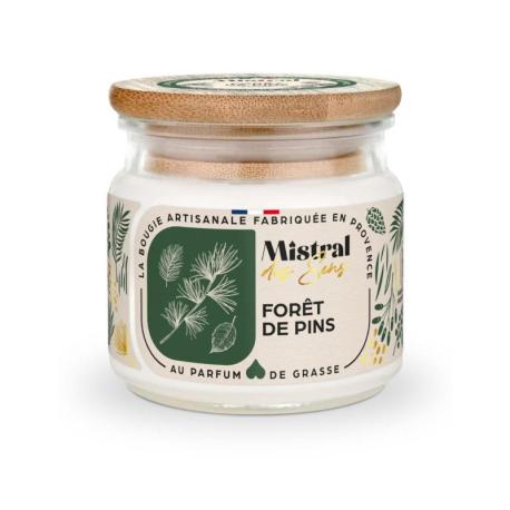 Bougie Parfumée Artisanale "Forêt de Pins" 40 heures 150ml | Mistral des Sens