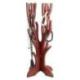 Arbre à Bijoux pour colliers, bracelets, montres - bois massif couleur rouge