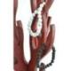 Arbre à bijoux démontable en bois | Finition "Rouge intense"
