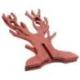 Arbre à Bijoux pour colliers, bracelets, montres - bois massif couleur rouge