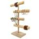 Présentoir à bijoux 4 niveaux 48cm en bois brut