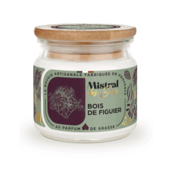 Bougie Parfumée Artisanale "Bois de Figuier" 40 heures 150ml | Mistral des Sens