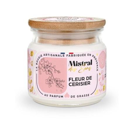 Bougie Parfumée Artisanale "Fleur de Cerisier" 40 heures 150ml | Mistral des Sens