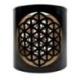 Photophore Fleur de Vie en Métal Noir & Or ⌀9cm