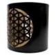 Photophore Fleur de Vie en Métal Noir & Or ⌀9cm
