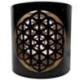 Photophore Fleur de Vie en Métal Noir & Or ⌀9cm