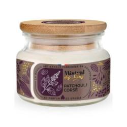 Bougie Parfumée Artisanale "Patchouli corsé" 70 heures 300ml | Mistral des Sens