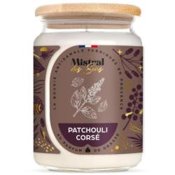 Bougie Parfumée Artisanale "Patchouli corsé" 150 heures 700ml | Mistral des Sens