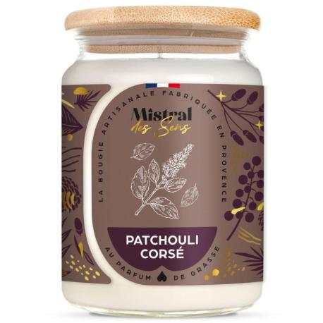 Bougie Parfumée Artisanale "Patchouli corsé" 150 heures 700ml | Mistral des Sens