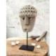 Masque Primitif en bois sur Pied 25cm | Savoir-faire traditionnel de Sumba